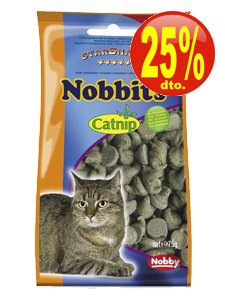 ¬SNACKS NOBBITS GATO CATNIP 75 gr.